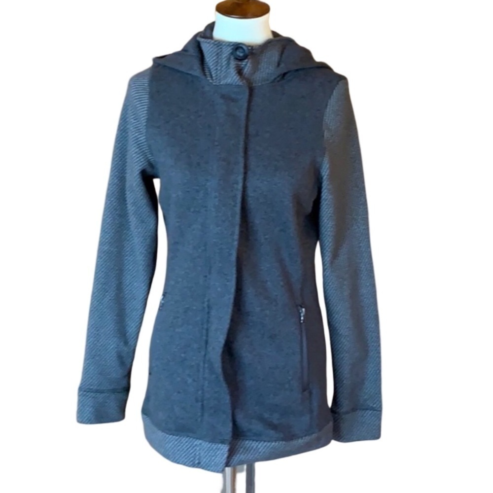 Lola gray jacket Hooded Full zip Size Medium